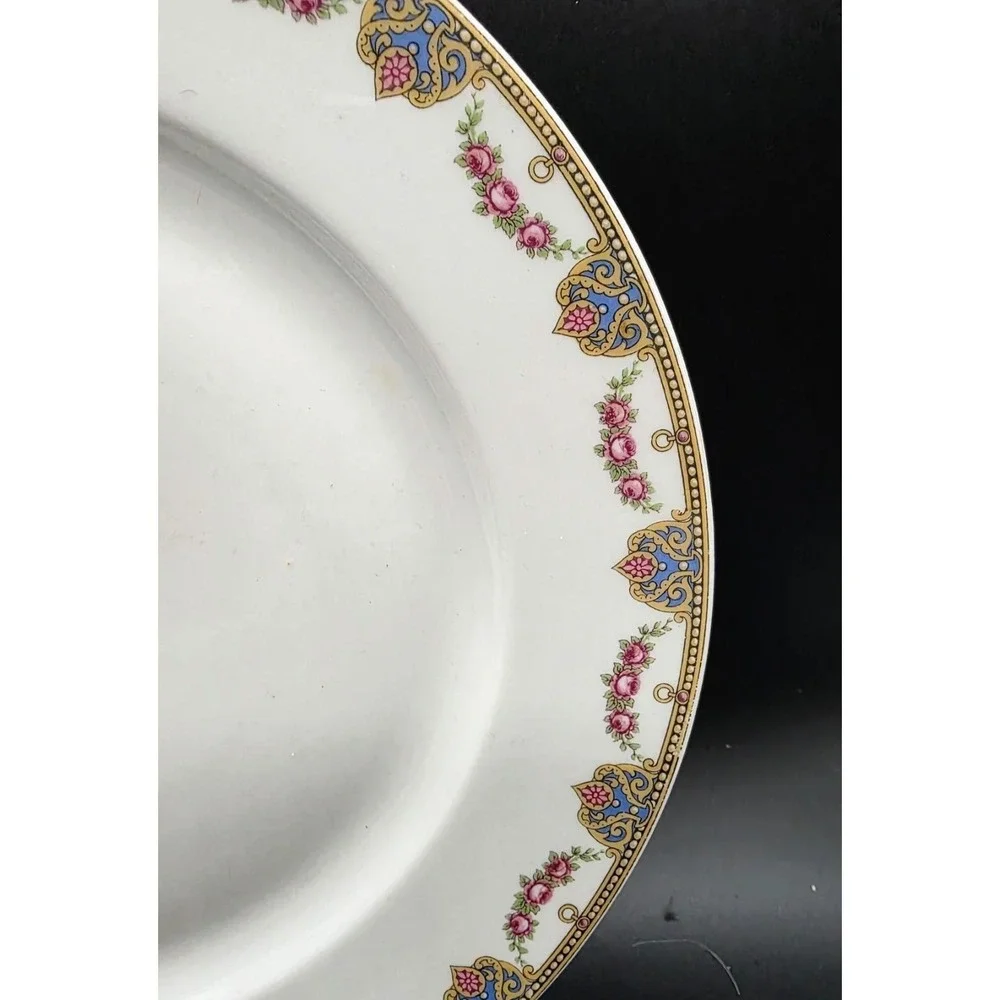 Set/3 Vintage T&V Limoges Porcelain Dinner Plat3 Floral Banner 10